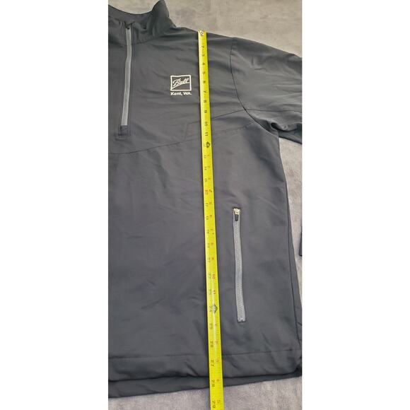 Nike Golf Sz L Men's 1/2-Zip Wind Shirts 578675-010 Black Long Sleeve C23-28 - Picture 2 of 9